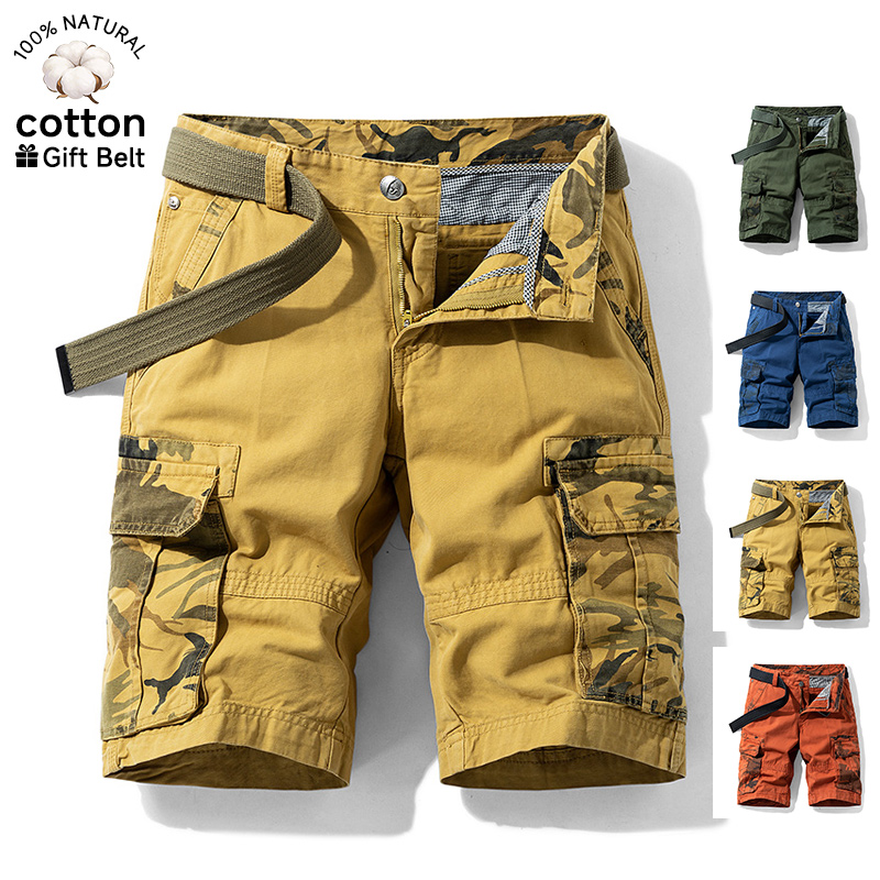 Summer Clothing Work - Bermudas Cargo Masculinas de Verão, Corte