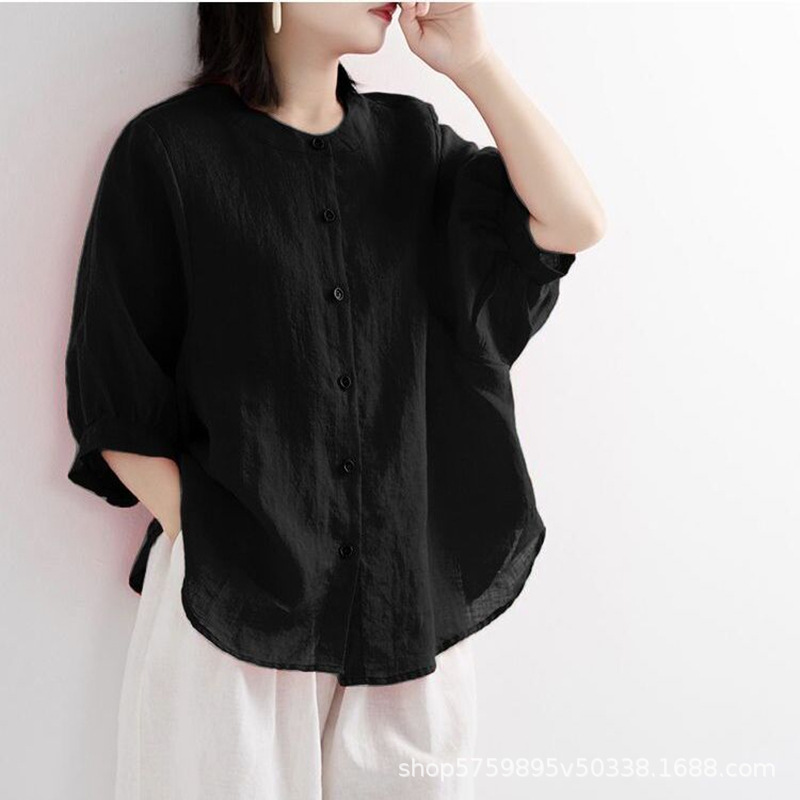 Summer Clothing Office - Blusa Feminina Plus Size de Cor