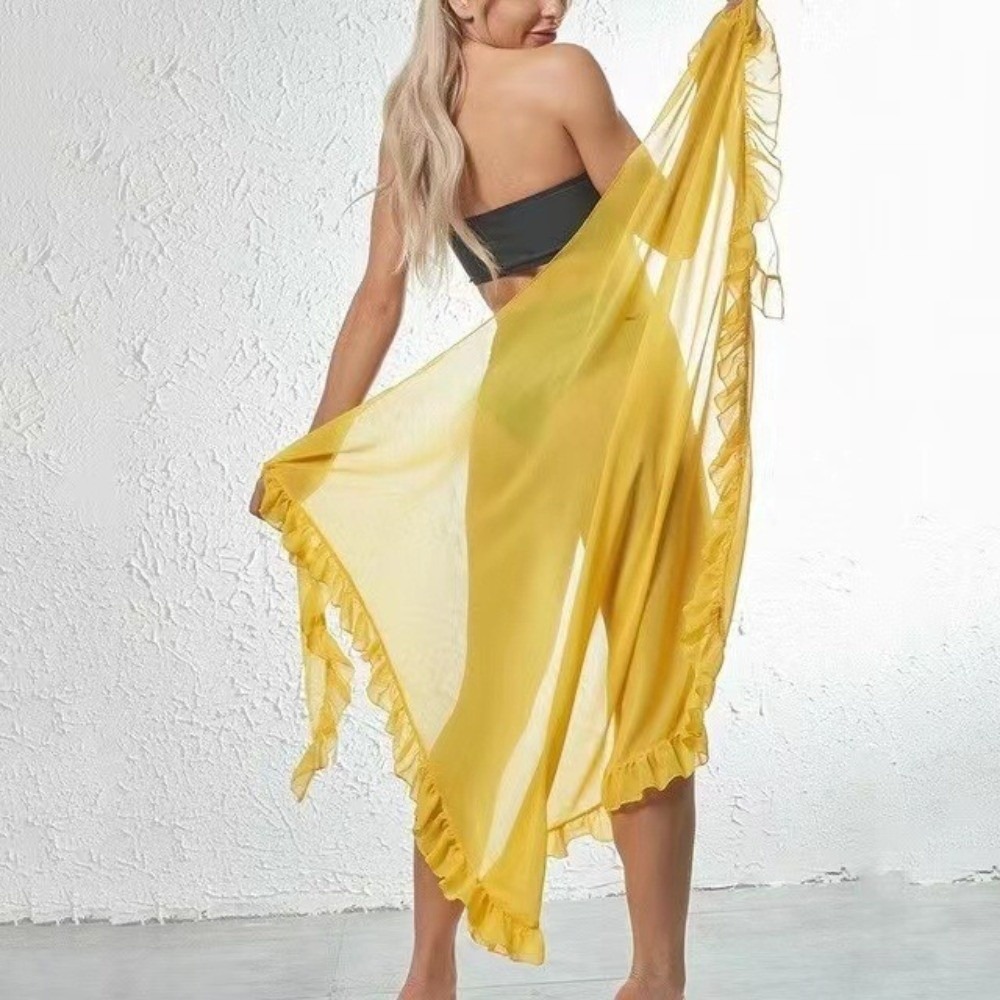 Sarong Pareo Wrap - Vestido Pareô Longo de Chiffon com