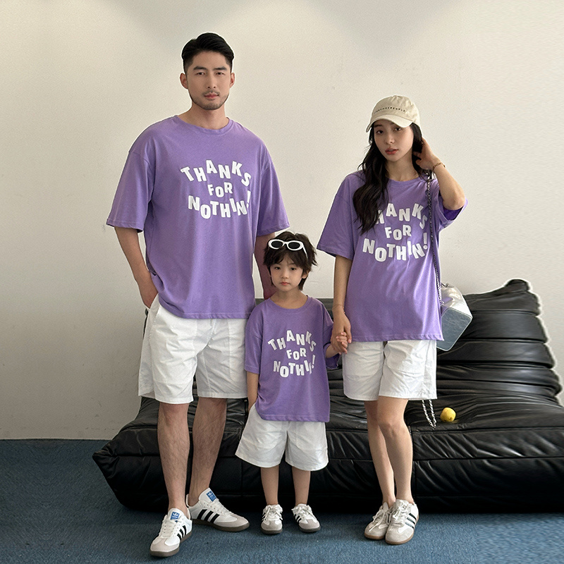 Summer Clothing New Look - Nova família combinando camisetas shorts conjunto