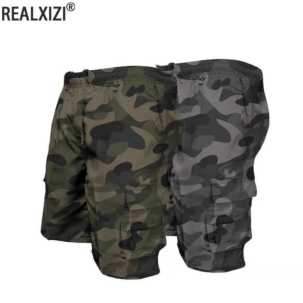 Summer Clothing Work - Shorts de carga camuflado masculino casual