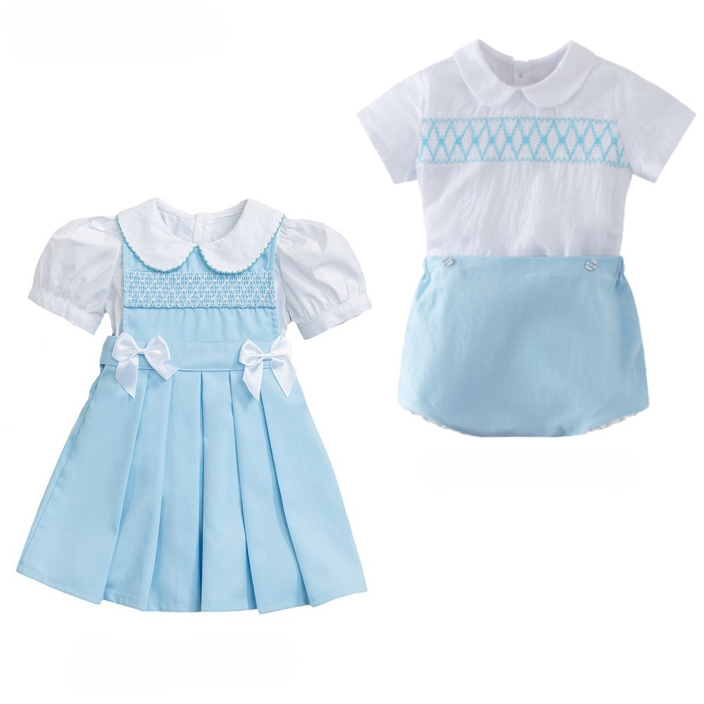 Summer Clothing In Spanish - Conjunto Infantil 2026 para Irmãos Estilo