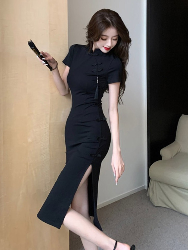 Summer Line Clothing Brand - Vestido Retrô com Botões, Moda Feminina