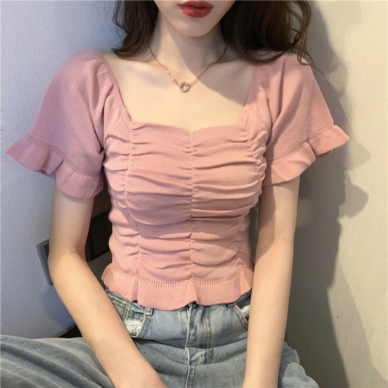Summer Clothing For Teens - Blusa de Moda Tricotada para Mulheres,