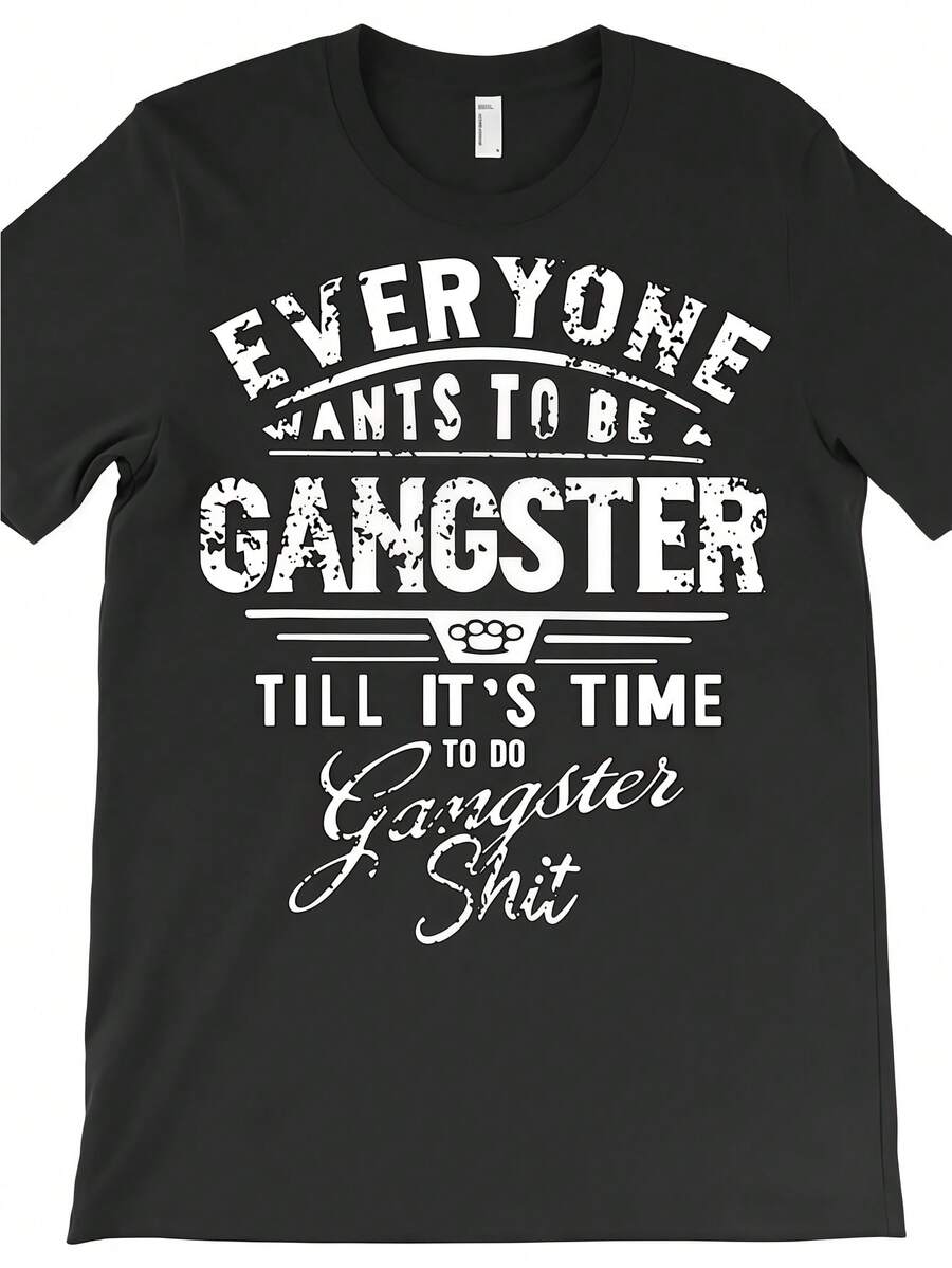 Summer Clothing Quotes - Roupas Masculinas: Camiseta Preta com Estampa