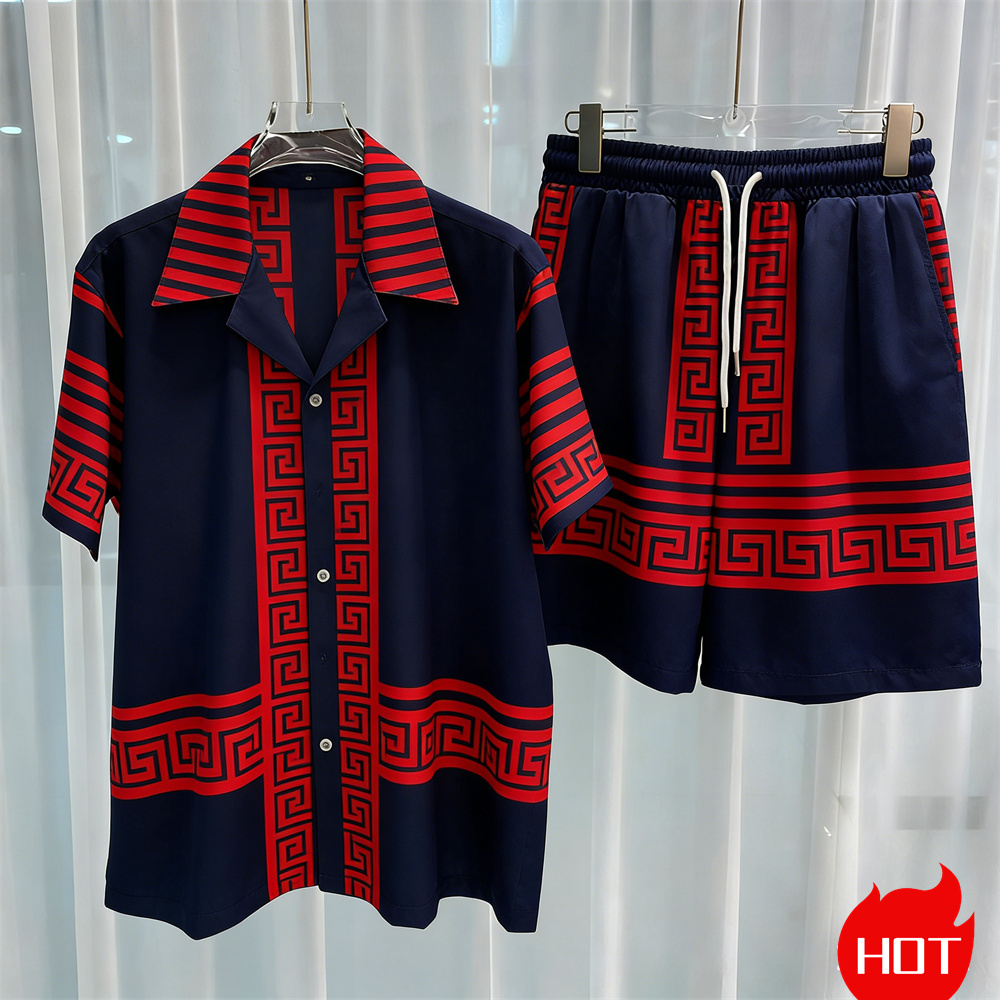 Conjunto masculino de duas peç - Summer Clothing Mens avaliação e preço