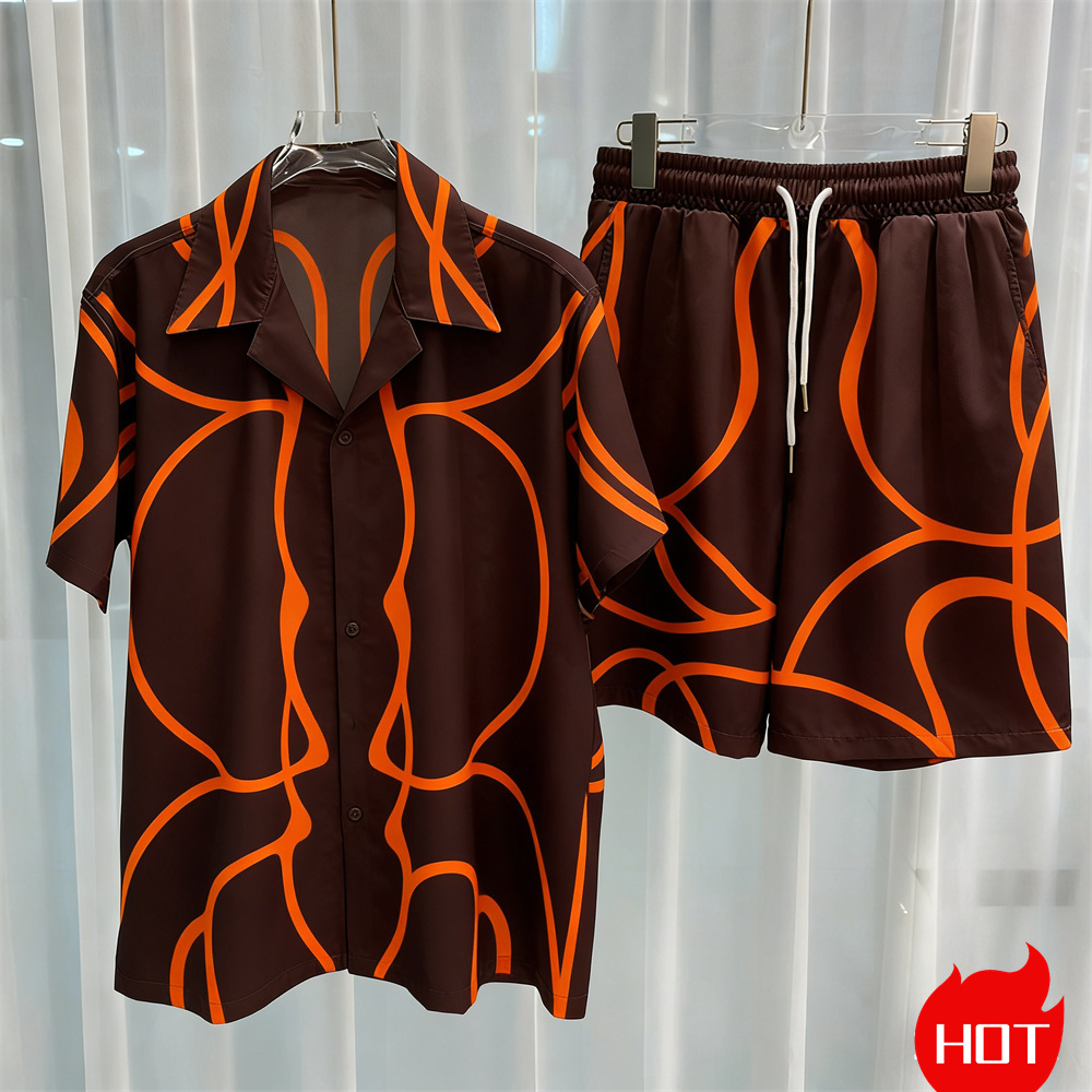 Conjunto masculino de duas peç - Summer Clothing Mens avaliação e preço