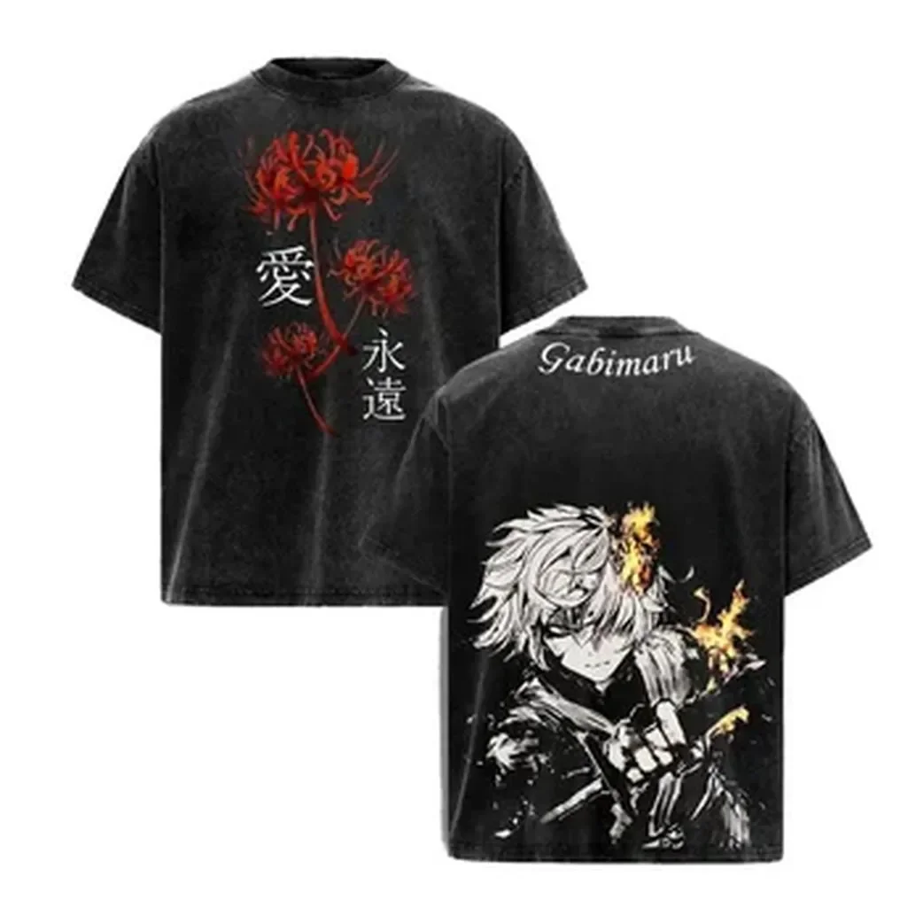 Camiseta Vintage de Anime Japo - Vintage Summer Clothing Men avaliação e preço
