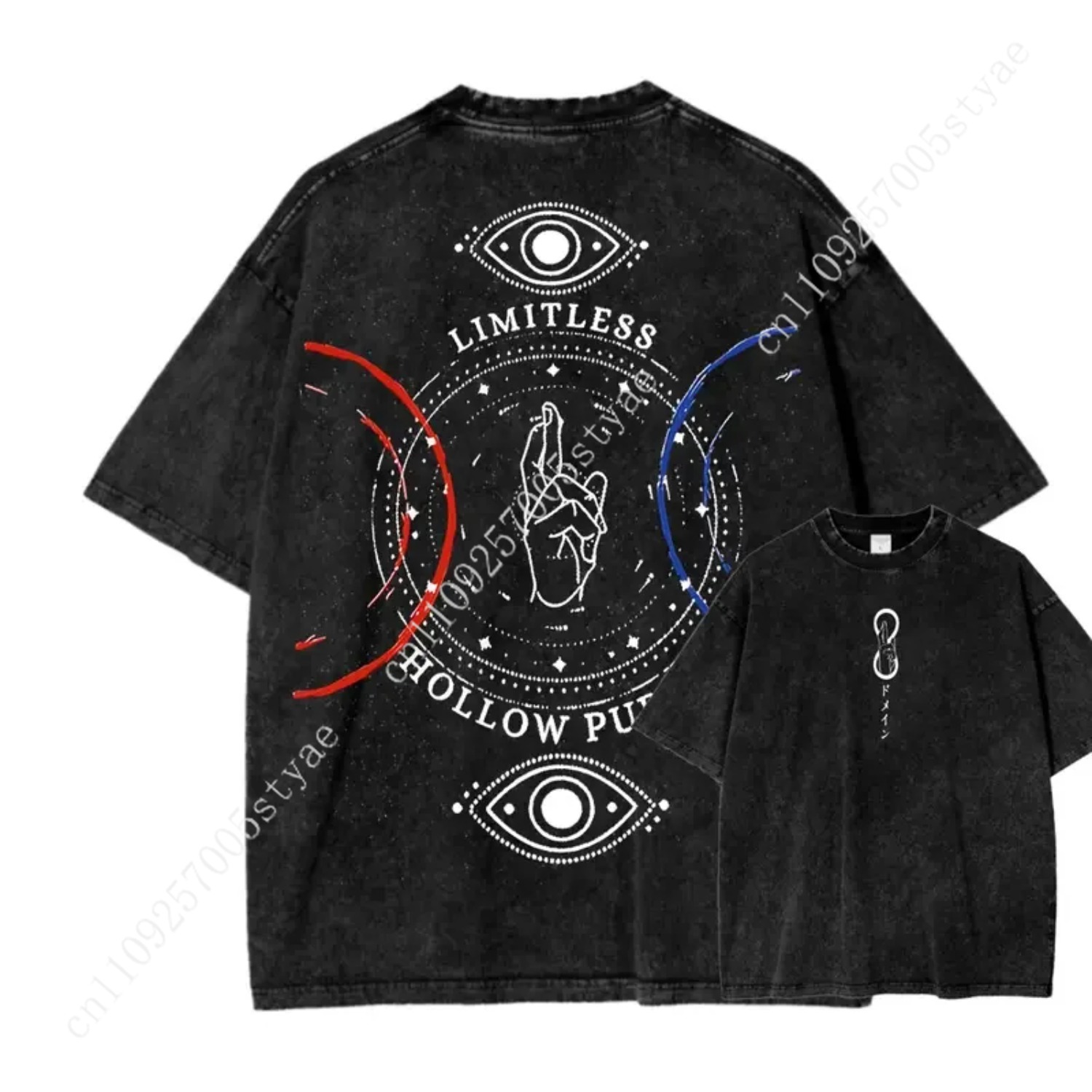 Camiseta Estampada Anime Gojo  - Vintage Summer Clothing Men avaliação e preço