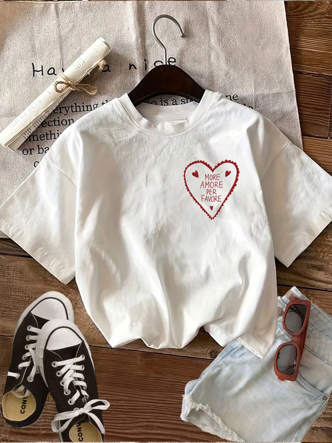 Camiseta Feminina 'More Amor P - Summer Clothing In Spanish avaliação e preço