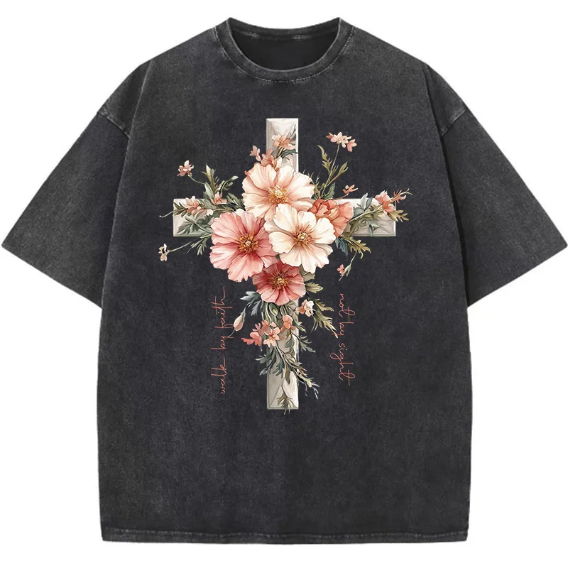 Camisas florais cristãs jesus  - Summer Clothing Quotes avaliação e preço