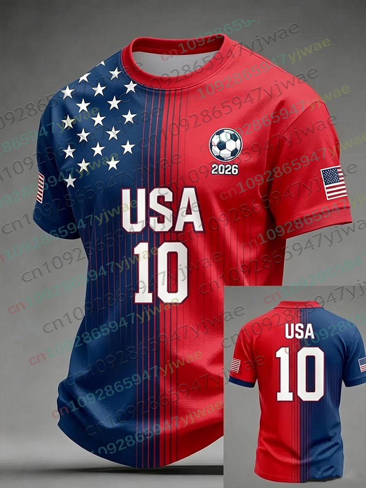 Camisa de Futebol Bandeira EUA - Summer Clothing For Teens avaliação e preço