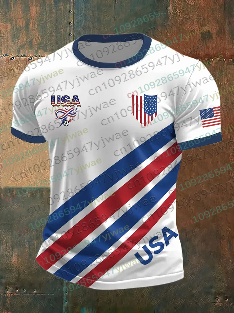 Camisa de Futebol Bandeira EUA - Summer Clothing For Teens avaliação e preço