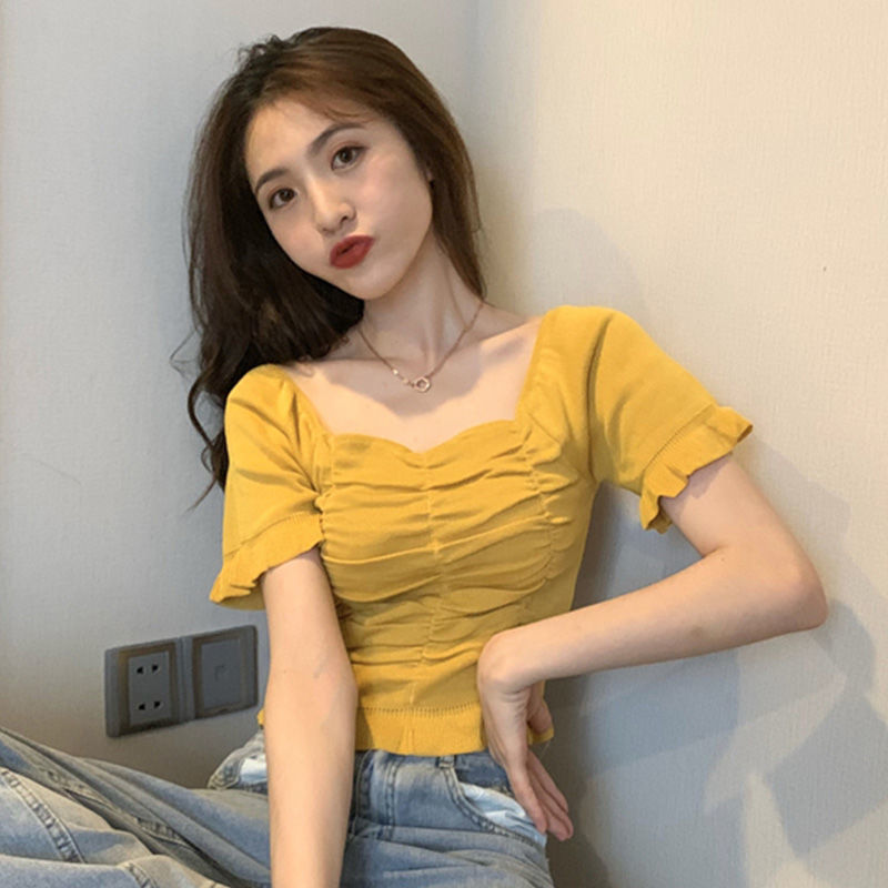 Blusa de Moda Tricotada para M - Summer Clothing For Teens avaliação e preço