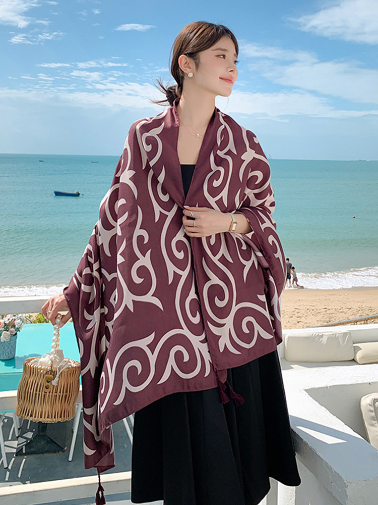 Lenço de seda boêmio estampado - Sarong Pareo Wrap avaliação e preço